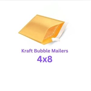 Bubble mailers 4x8 Kraft 25 count